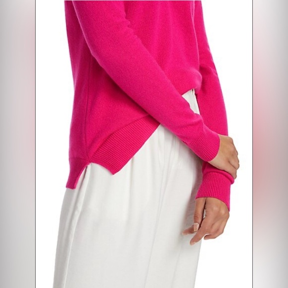 BRAND NEW WITH TAGS WOMENS CASHMERE CREW NECK SWEATER IN FUCHSIA COLOR SIZE XL. - Picture 4 of 8